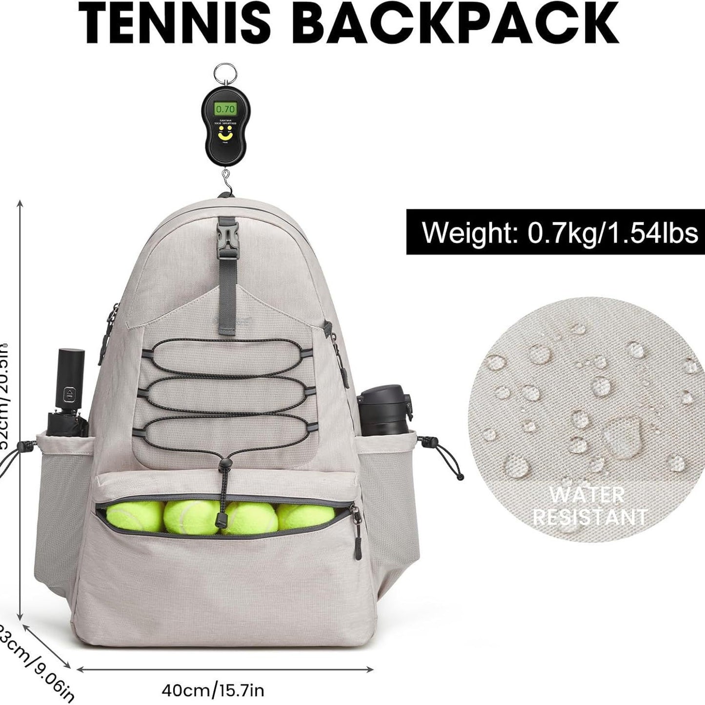 Women's & Men's & Tennis Large Pick Ball Can Hold Sports Backpacks