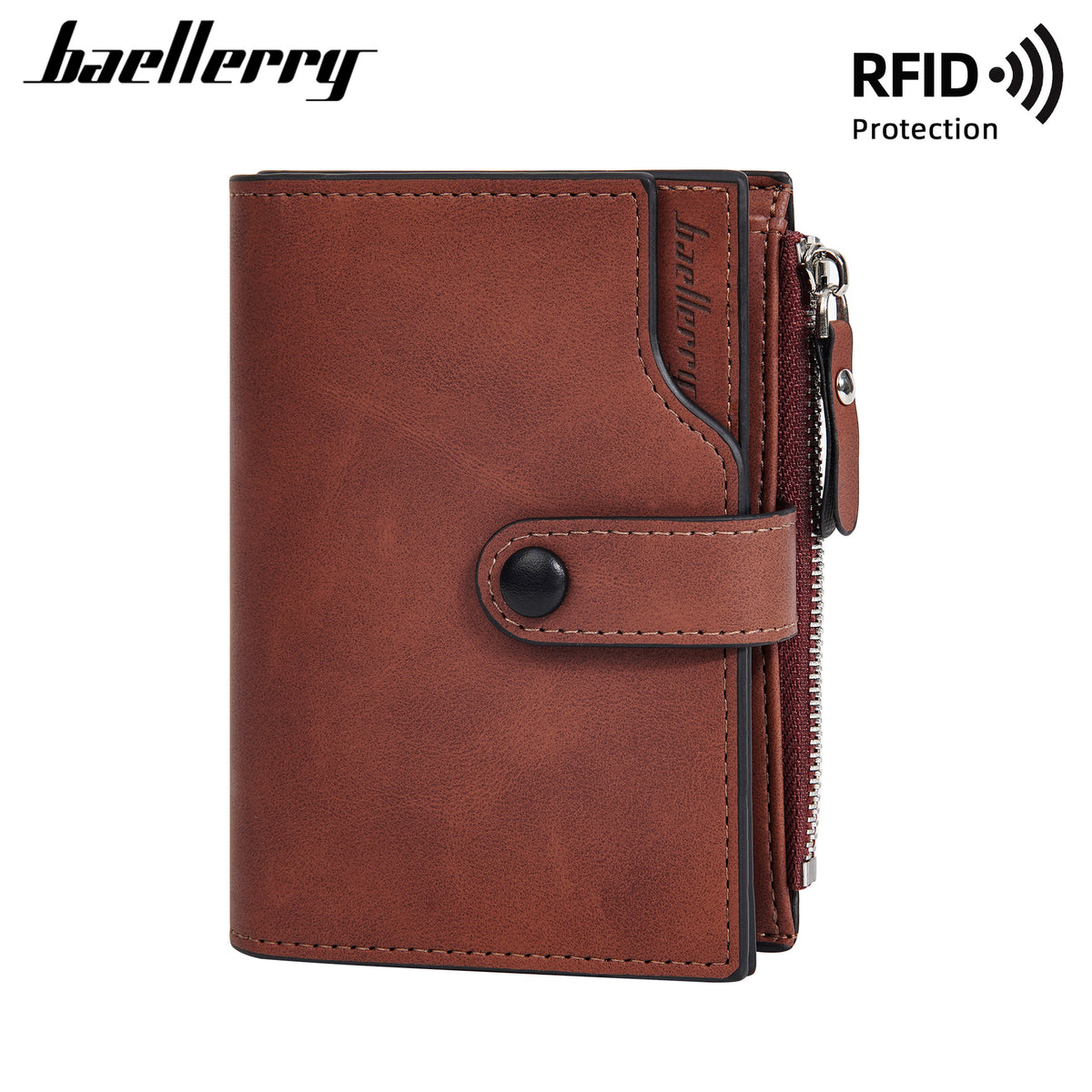 Beautiful Men's Short Business Zipper Simple Coin Purses