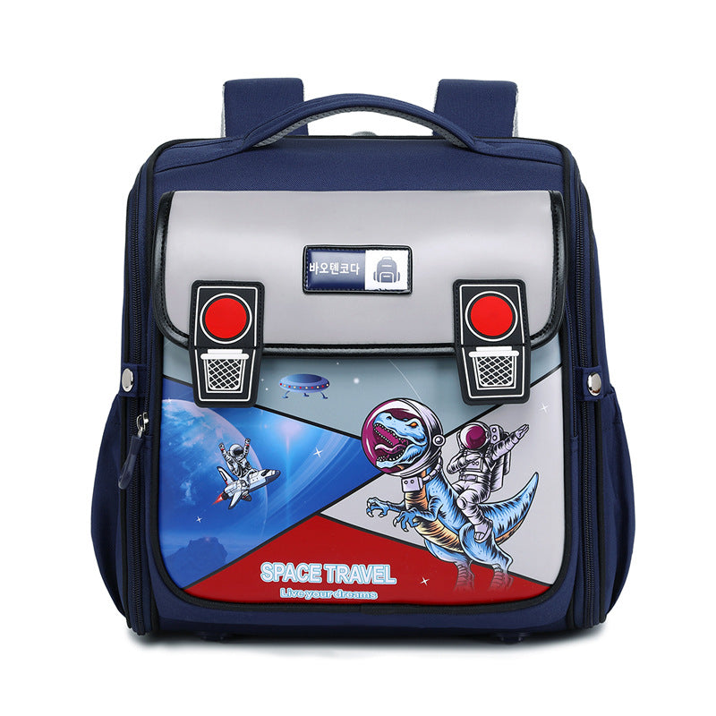 Children's Cartoon Fashion Primary Horizontal One-piece Burden Relief Spine Elementary School Students' Schoolbags
