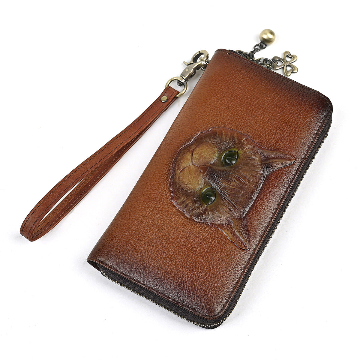 Women's Genuine Leather Clutch Trendy Vintage First Layer Bags