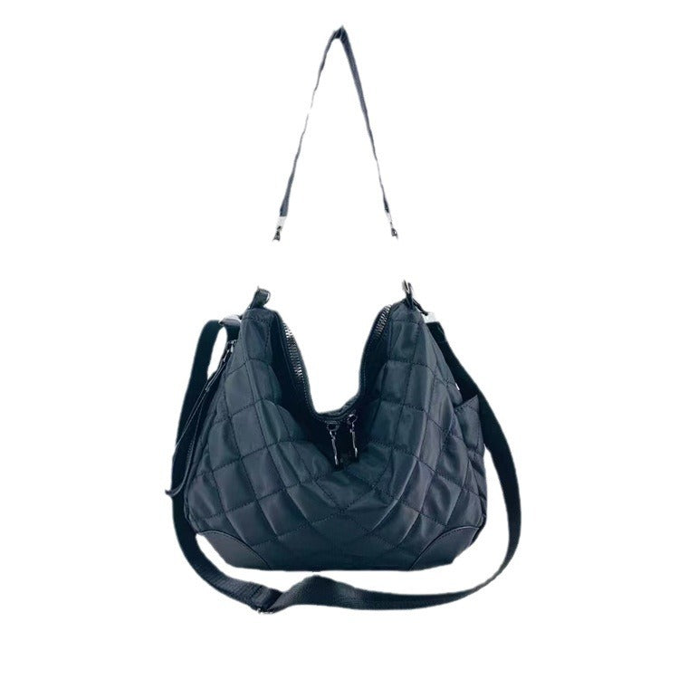 Cotton Rhombus Simple Nylon Cloth Large Tote Bags