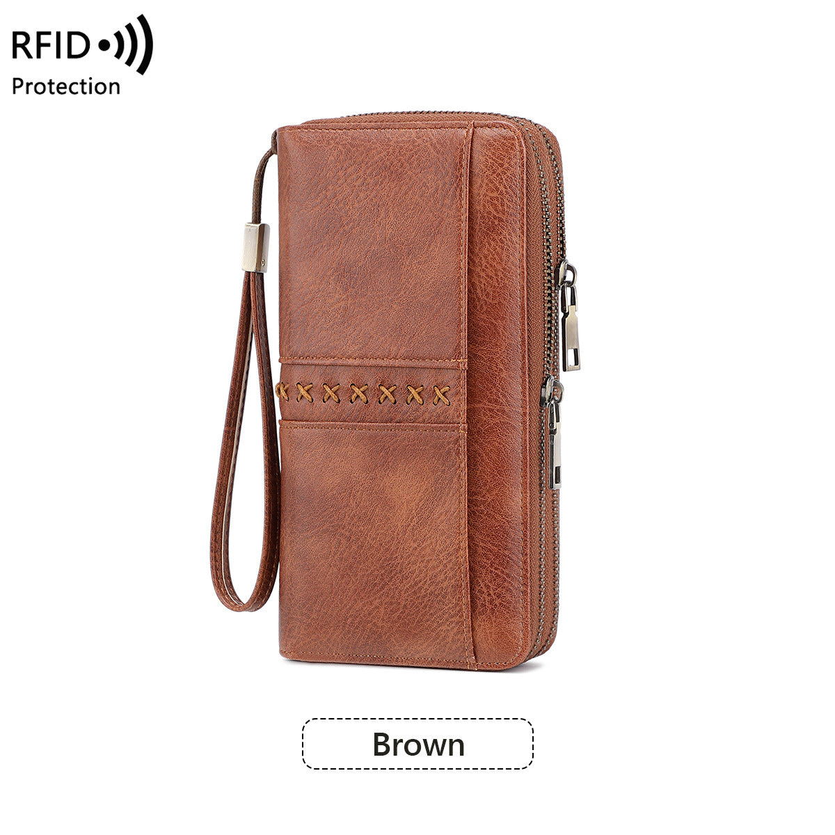 Women's & Men's Retro Contrast Color Long Large Capacity Ladies Wallet