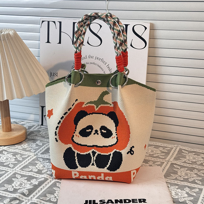 Festival Knitted Portable Out Large Capacity Women's Handbag