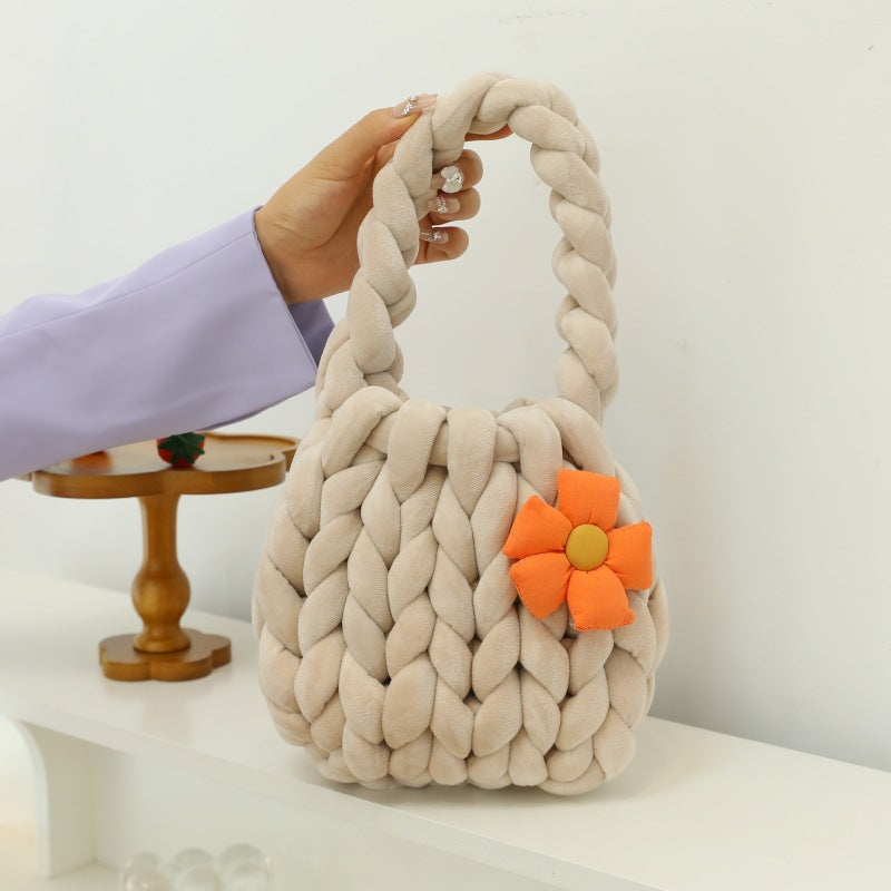 Homemade Iceland Wool Flower Underarm Free Girlfriend Gift Bags