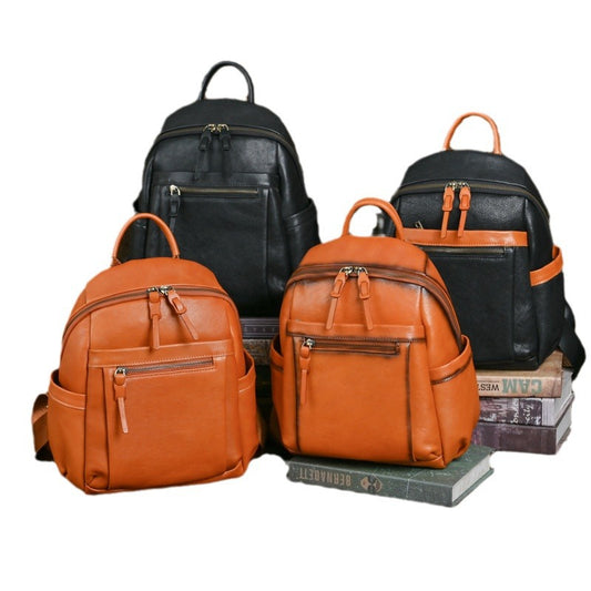 Women's Unique Large Capacity High-grade Leather Backpacks