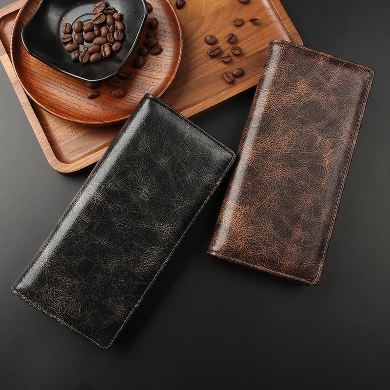Men's Long Can Hold Mobile Multiple Slots Business Card Holder