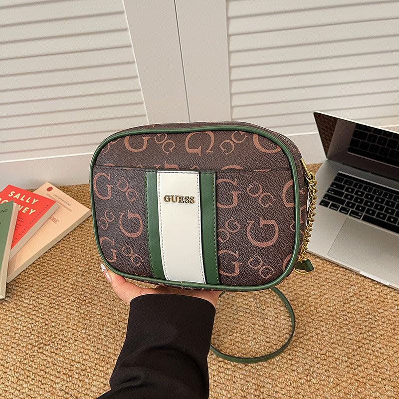 Women's Spring Western Style High Textured Trend Chain Small Square Bags