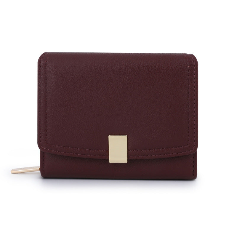 Women's Clutch Multiple Slots Style Niche Solid Ladies Wallet