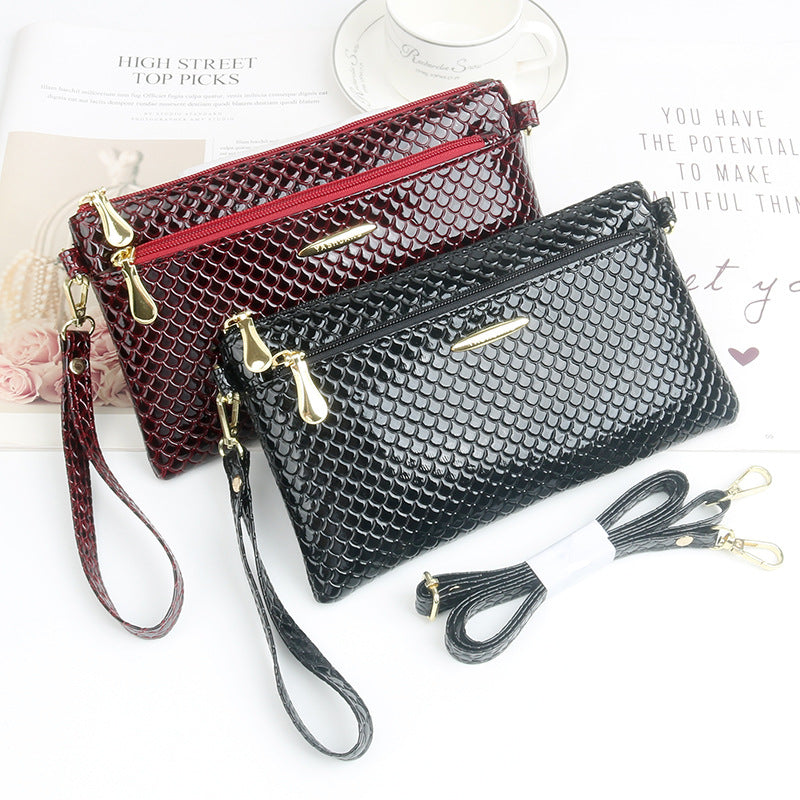 Women's Fashion Bright Fabric Clutch Mobile Women's Messenger Bag