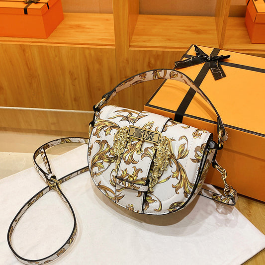 Simple Korean Style Saddle Lady's Advanced Shoulder Bags