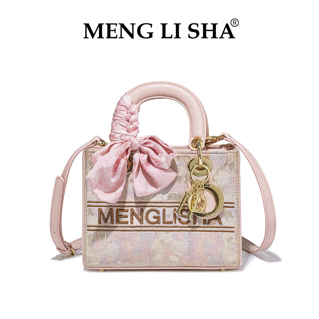 Women's Fashion Embroidery Portable Diana Large Capacity Women's Handbag