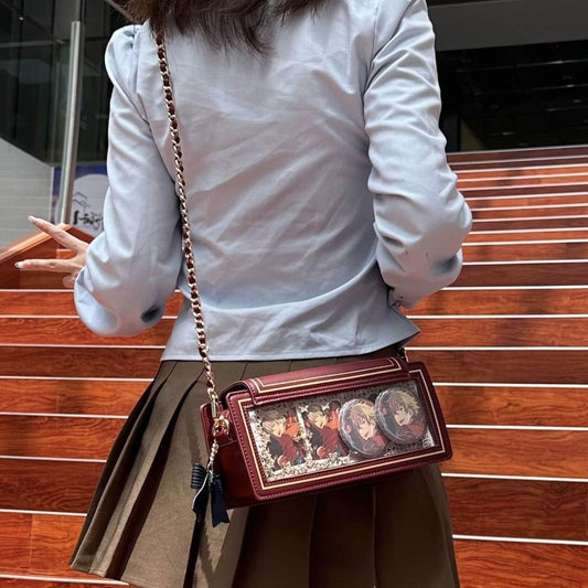 Elegant Chain Rose Letter Flap Envelope Shoulder Bags