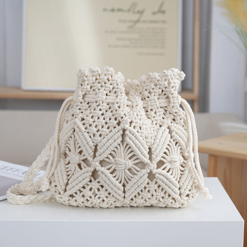 Women's Ingot Hollowed Fashion Woven Portable Simplicity Bags