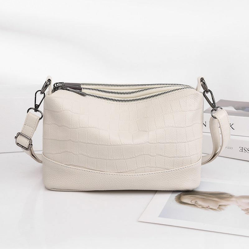 Women's Large Capacity Fashionable Soft Top Layer Crossbody Bags