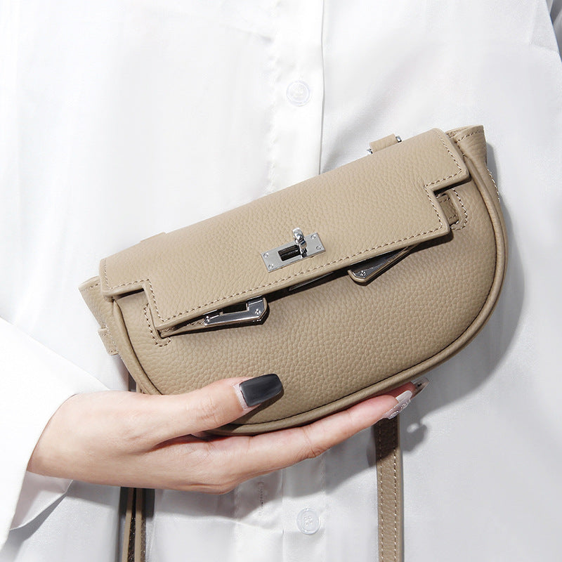 Women's First Layer Cowhide Summer High Sense Niche Fashion Genuine Women's Messenger Bag