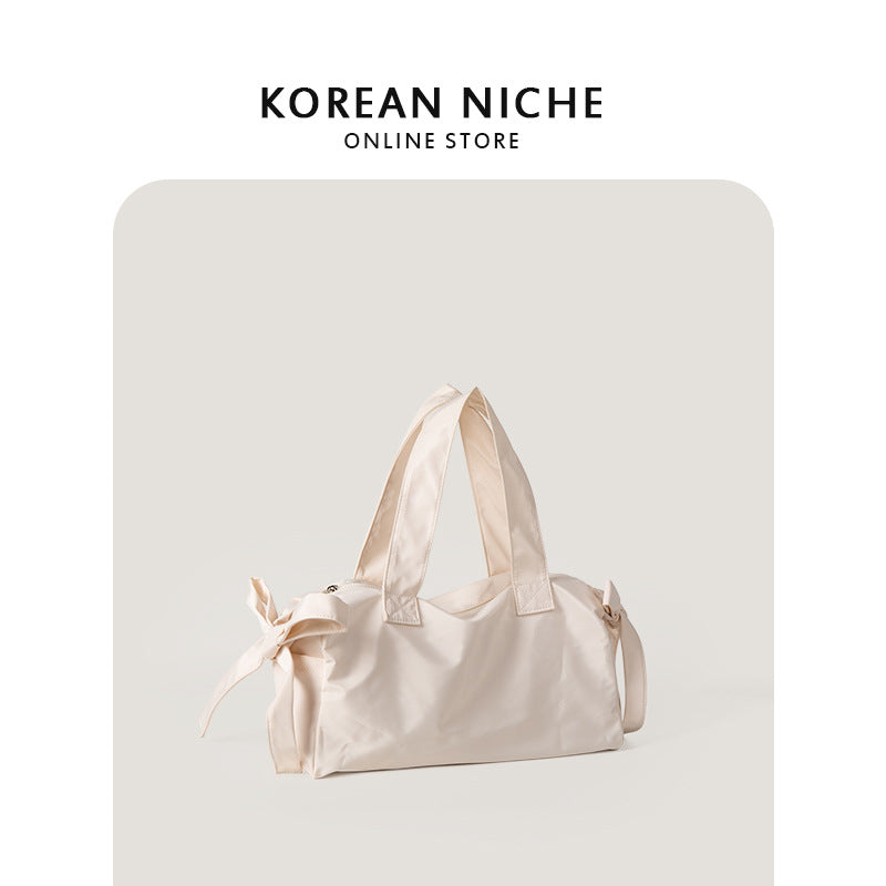 Women's Design Nylon Bow Lightweight Large Capacity Handbags