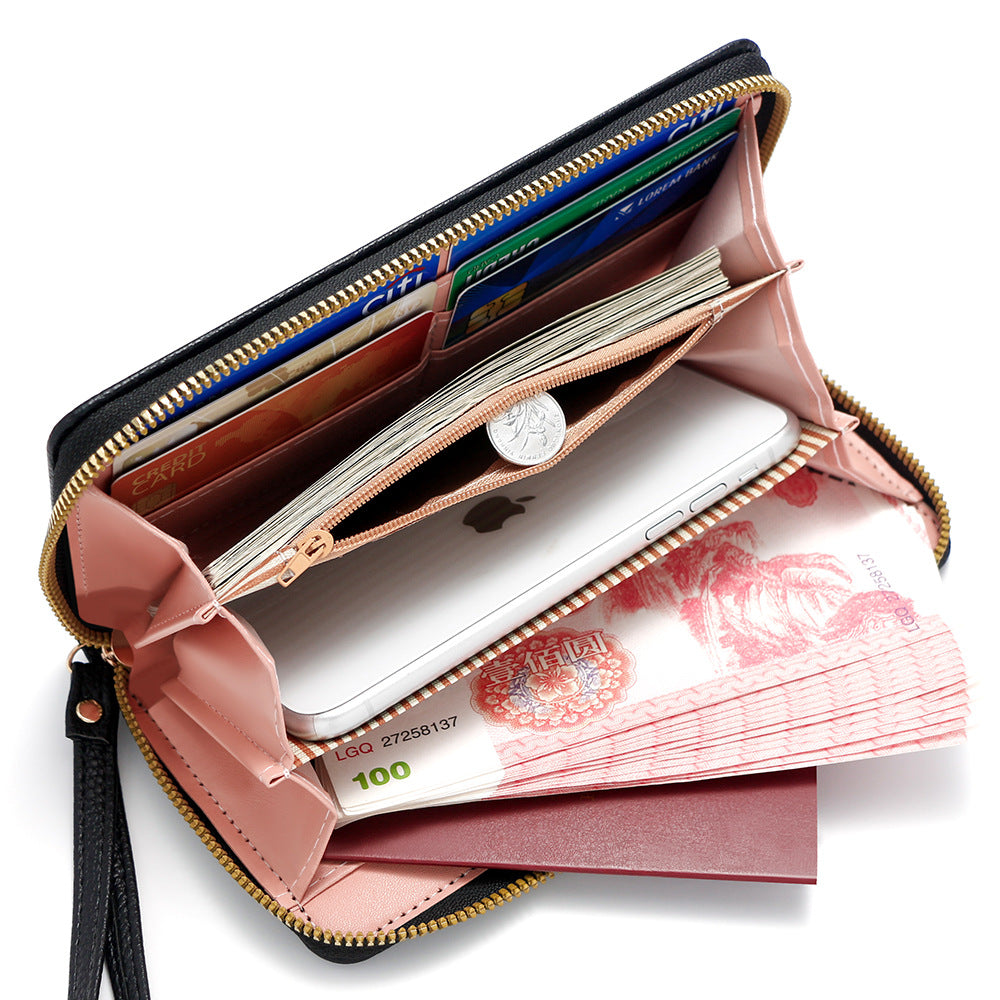 Women's Long Solid Color Fashion Mobile Large Bags