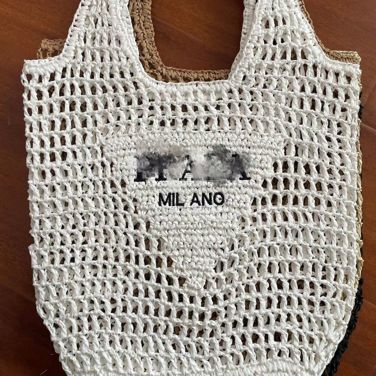 Round Net Pocket Goddess Underarm Straw Shoulder Bags