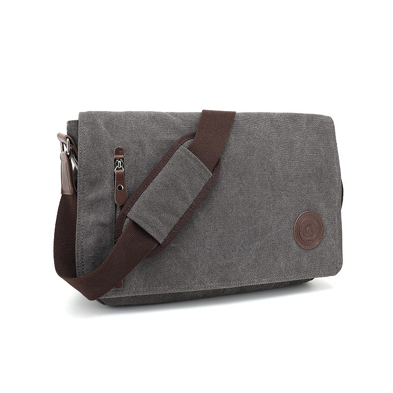 Men's Cotton Canvas Retro Fashion Computer Men's Messenger Bags
