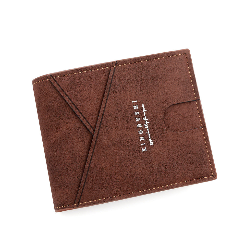 Men's Fashion Short Zipper Thin Multiple Slots Large Capacity Horizontal Business Men's Wallet