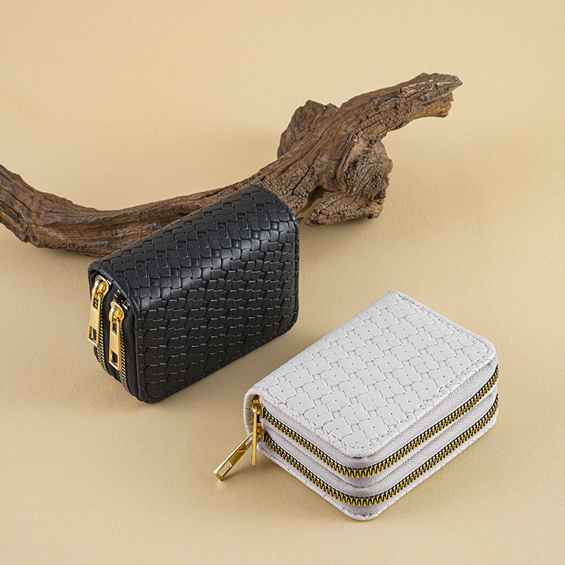 Women's Simple Compact Double Layer Zipper Fashion Ladies Wallet