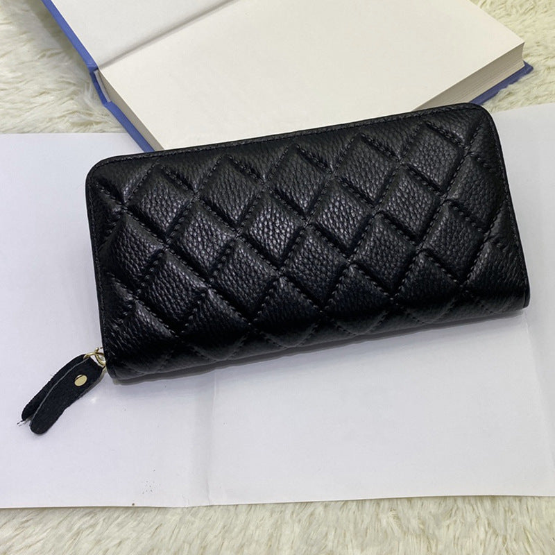 Men's Leather First Layer Cowhide Lady's Mobile Ladies Wallet