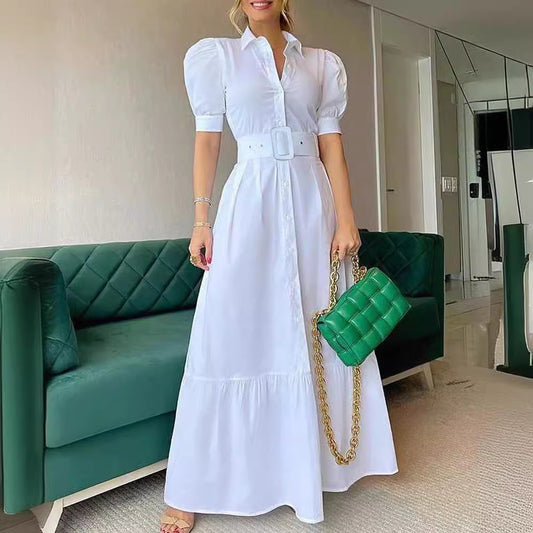 Commute Long Sleeve Large Swing Dress Dresses