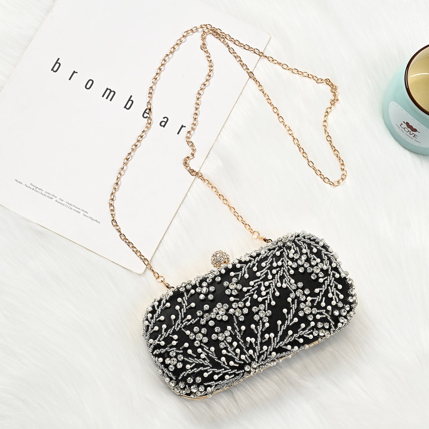 Diamond Pearl Handmade Beaded Light Luxury Handbags