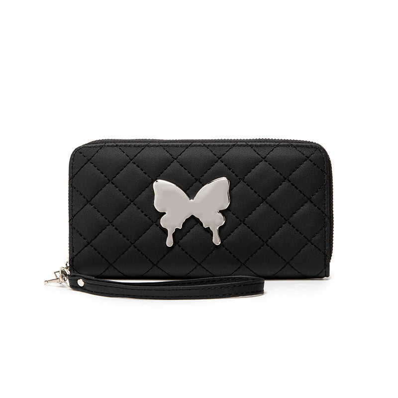 Women's Rhombus Multiple Slots Niche Clutch Textured Ladies Wallet