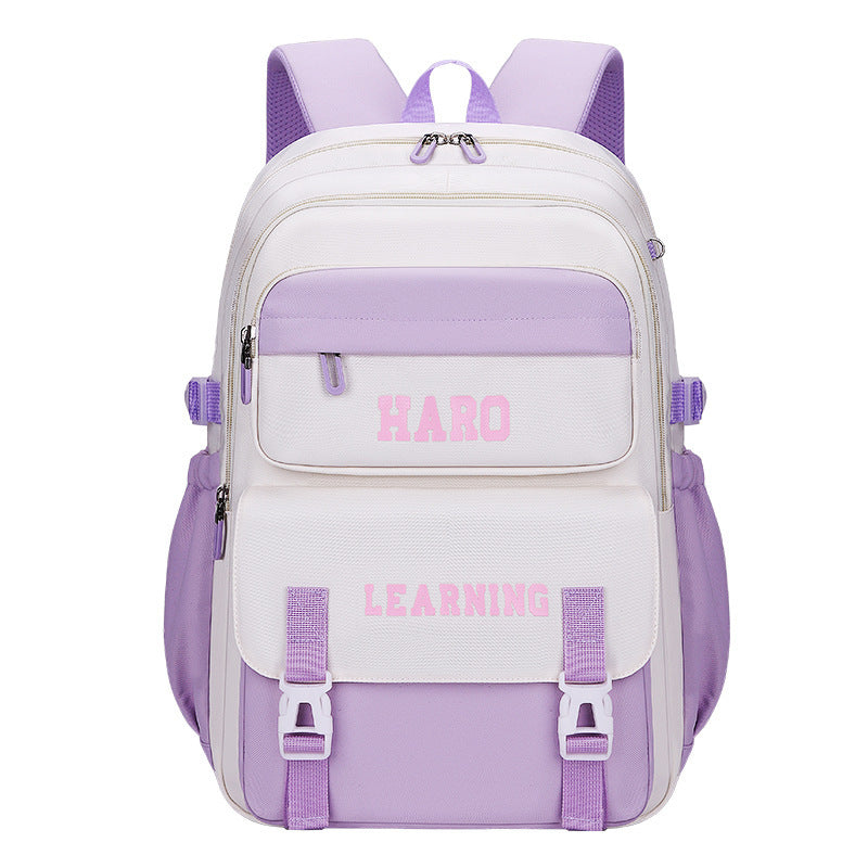 Large Capacity Portable Burden Alleviation Simple Elementary School Students' Schoolbags
