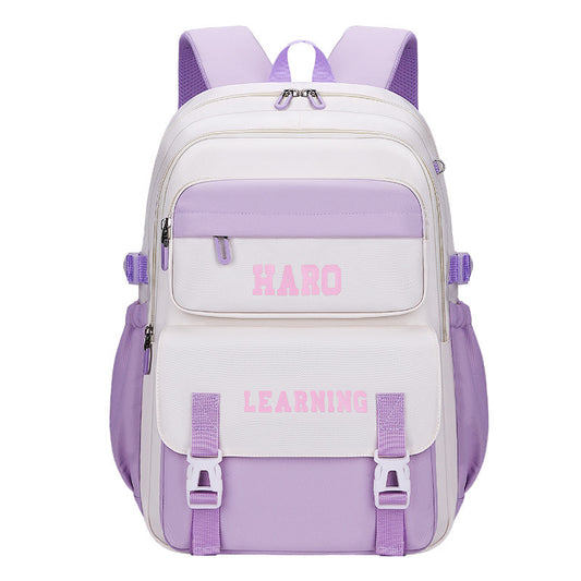 Large Capacity Portable Burden Alleviation Simple Elementary School Students' Schoolbags