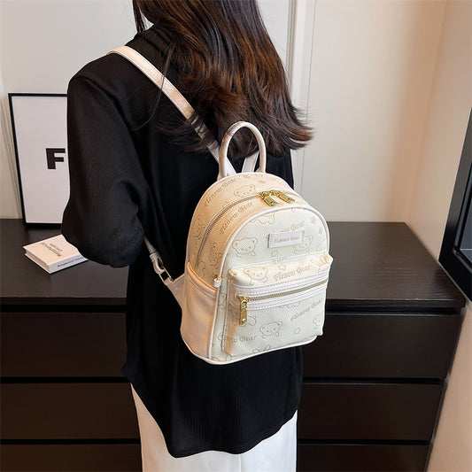 Women's Fashion Printing Bear Large Capacity Schoolgirl Backpacks