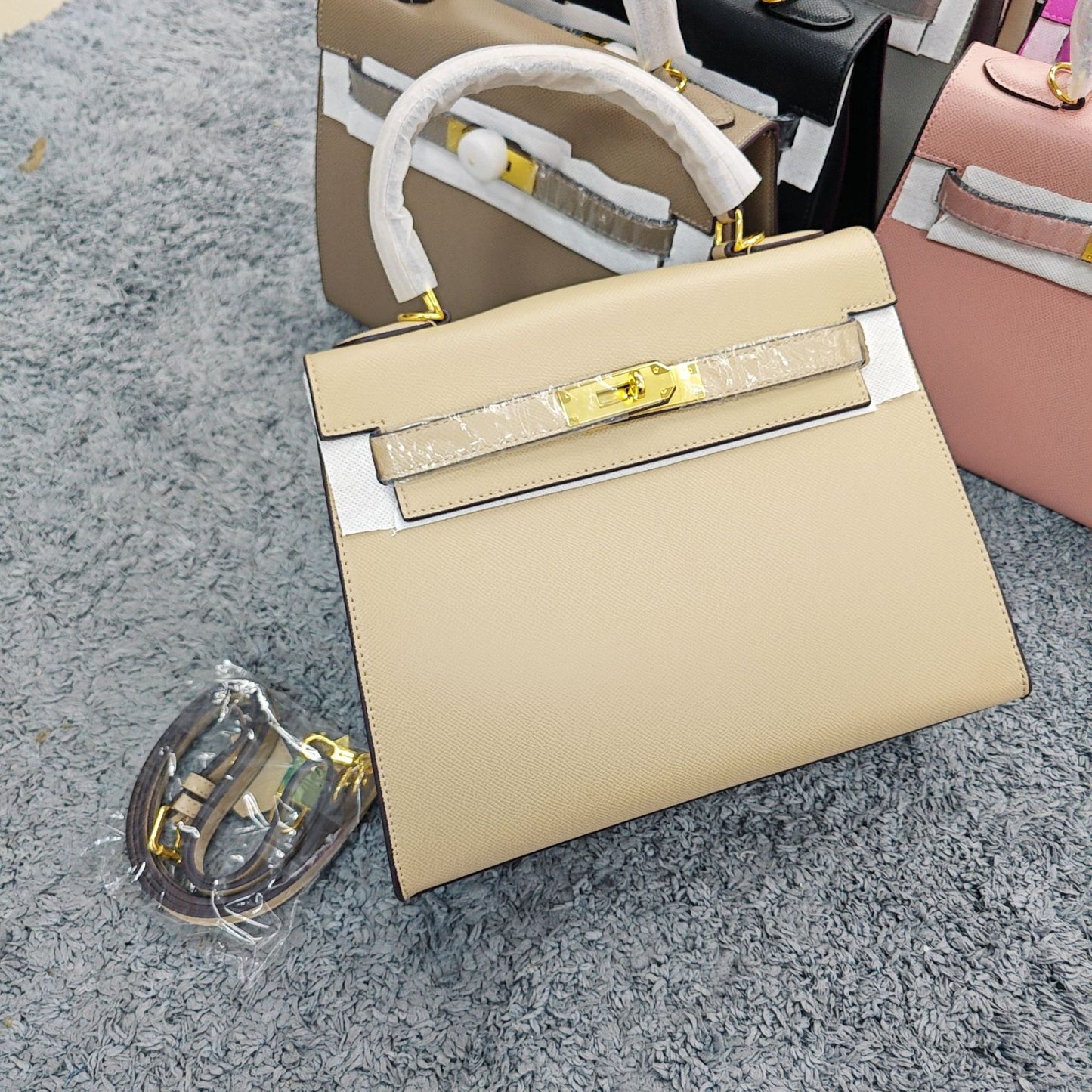 Layer Cowhide Kelly Large Capacity Female Fashion Handbags