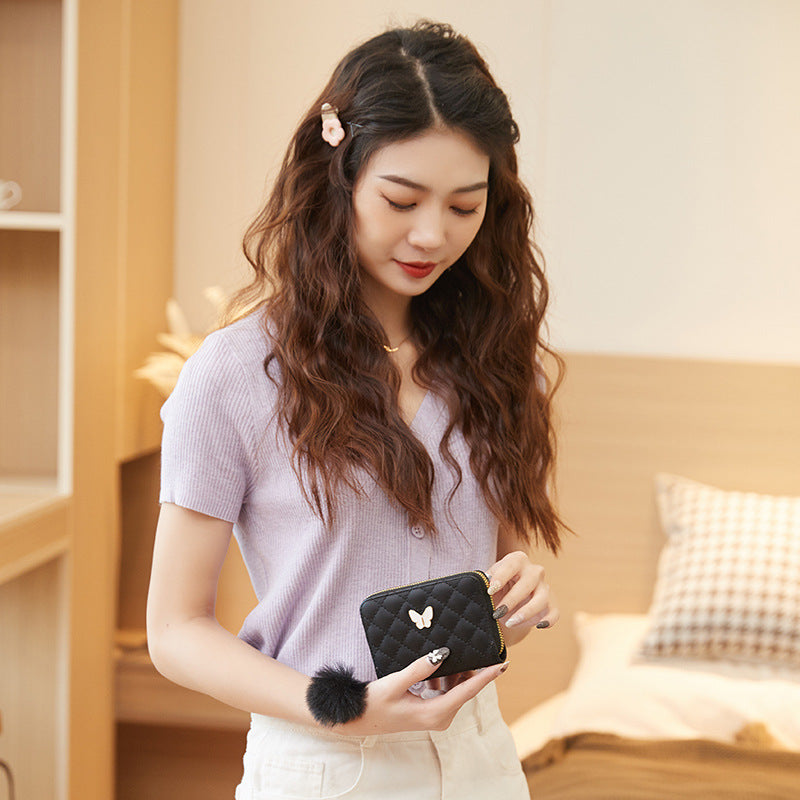 Women's Design High-grade Clutch Welfare Rhombus Ladies Wallet