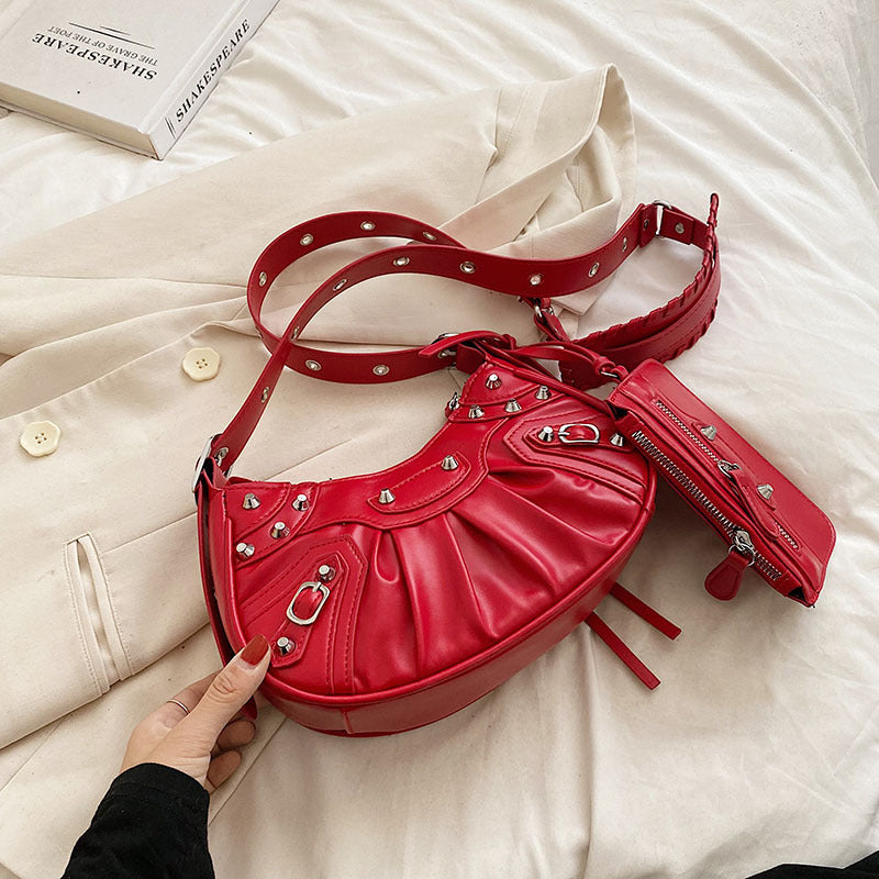 Women's Niche Retro Commuter High-grade Punk Crossbody Bags