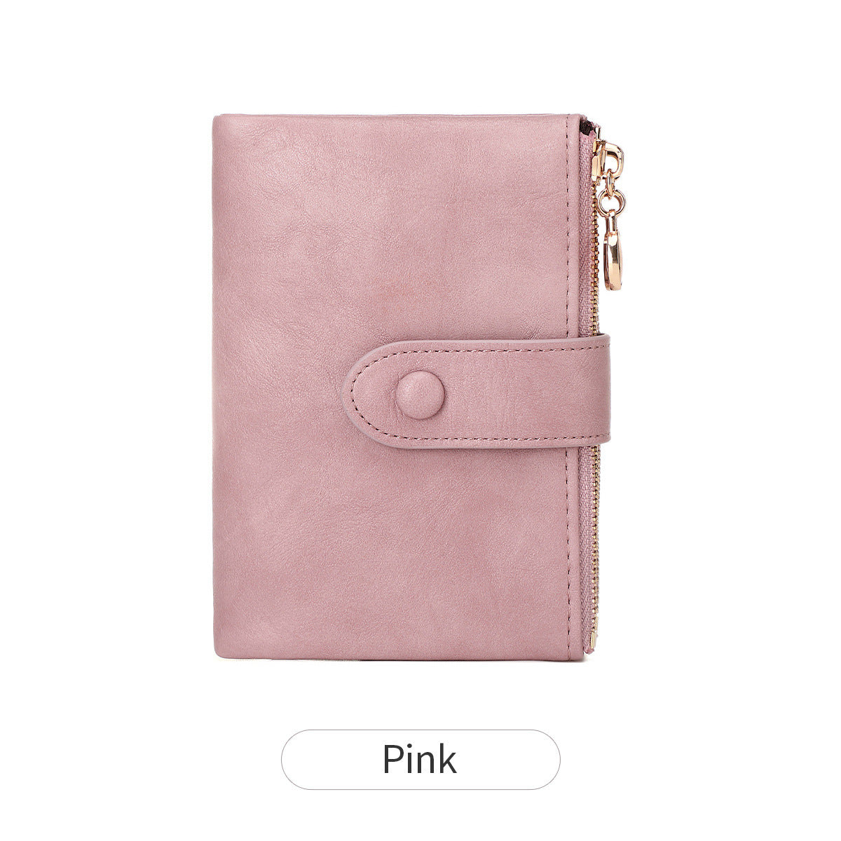 Women's Color Double Zipper Off Short Style Ladies Wallet