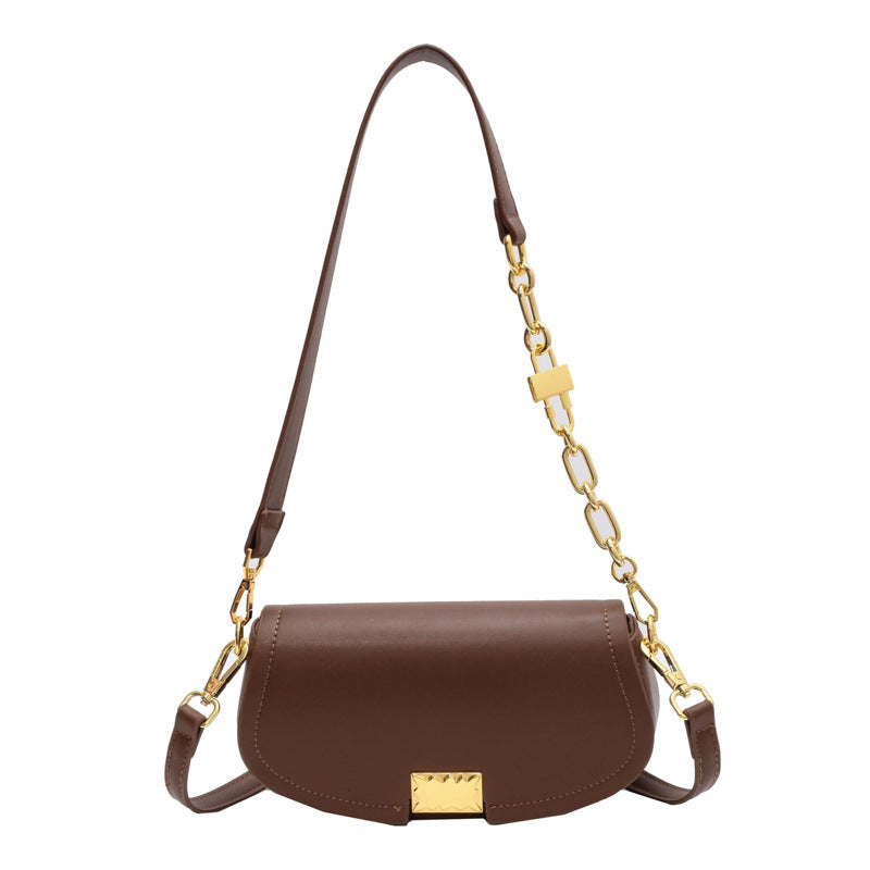 Women's Fashion Pouches Korean Chain Saddle Western Shoulder Bags