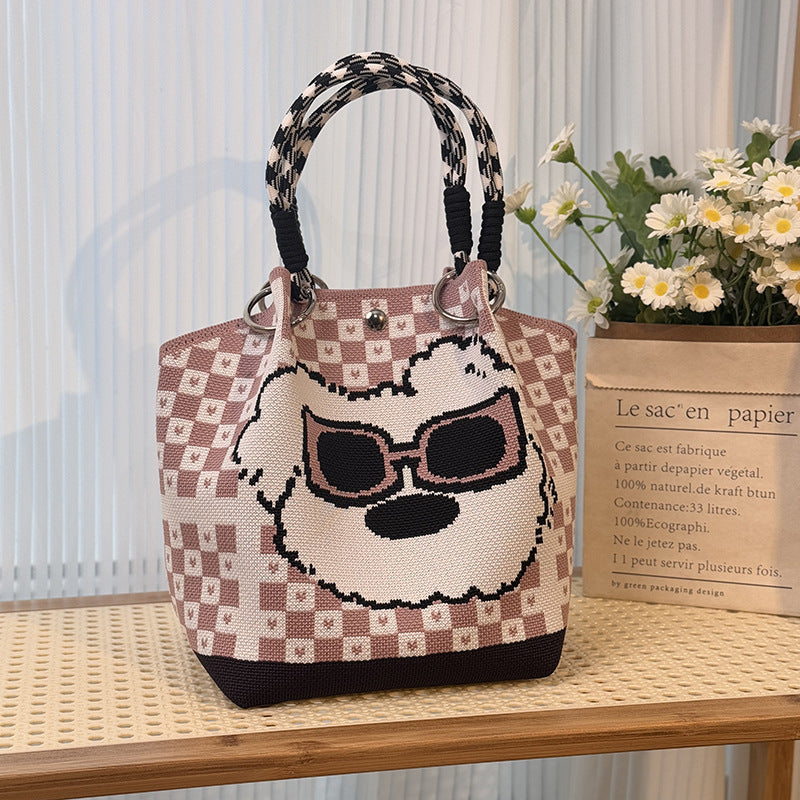 Festival Knitted Portable Out Large Capacity Women's Handbag