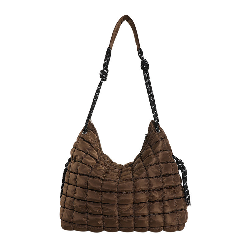 Women's Large Capacity Down Pleated Cloud Simple Crossbody Bags