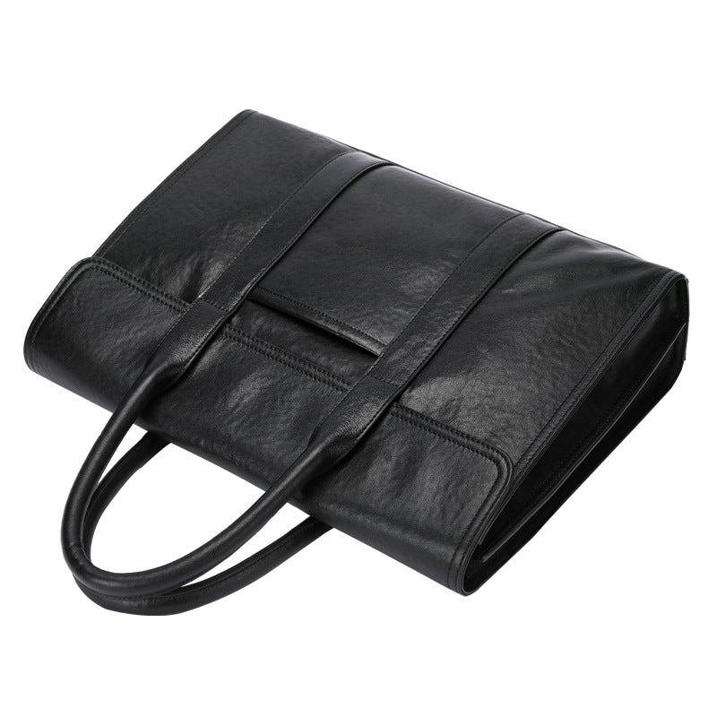 Men's Leather Business Large Capacity Computer Cowhide Men's Briefcases