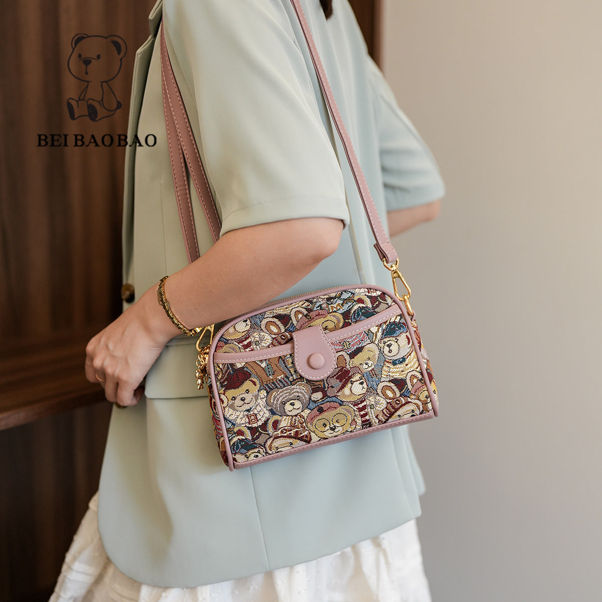 Canvas Summer Fresh Sweet Style Mobile Women's Messenger Bag