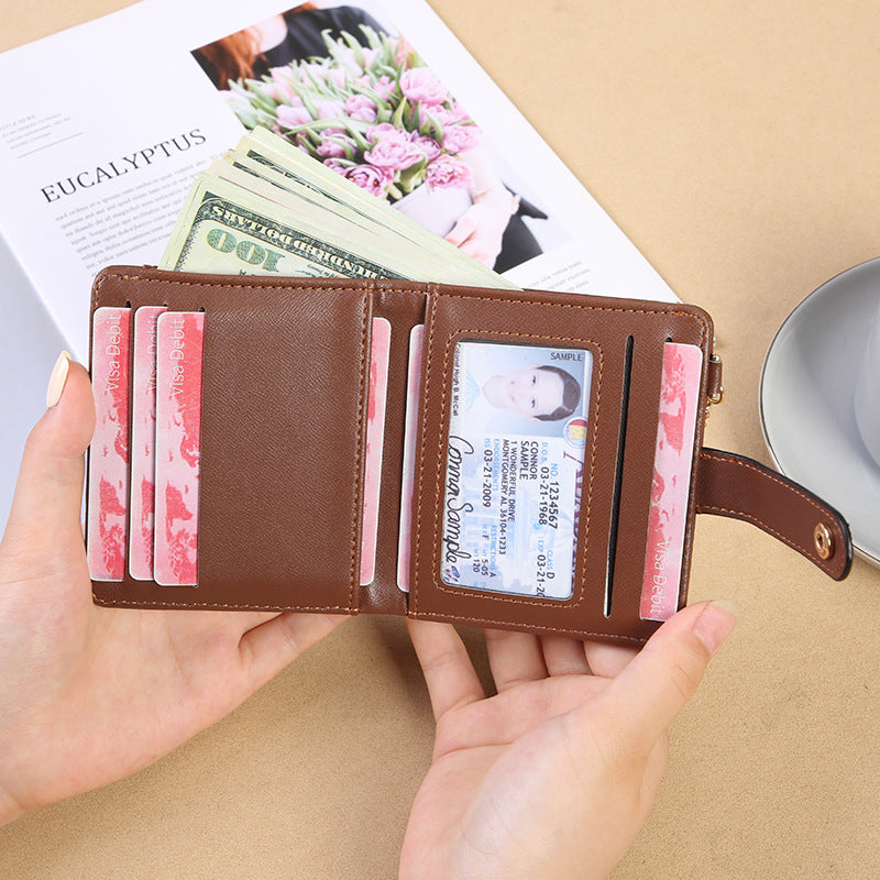 Women's Simple Short Three-fold Zero Fashion Ladies Wallet