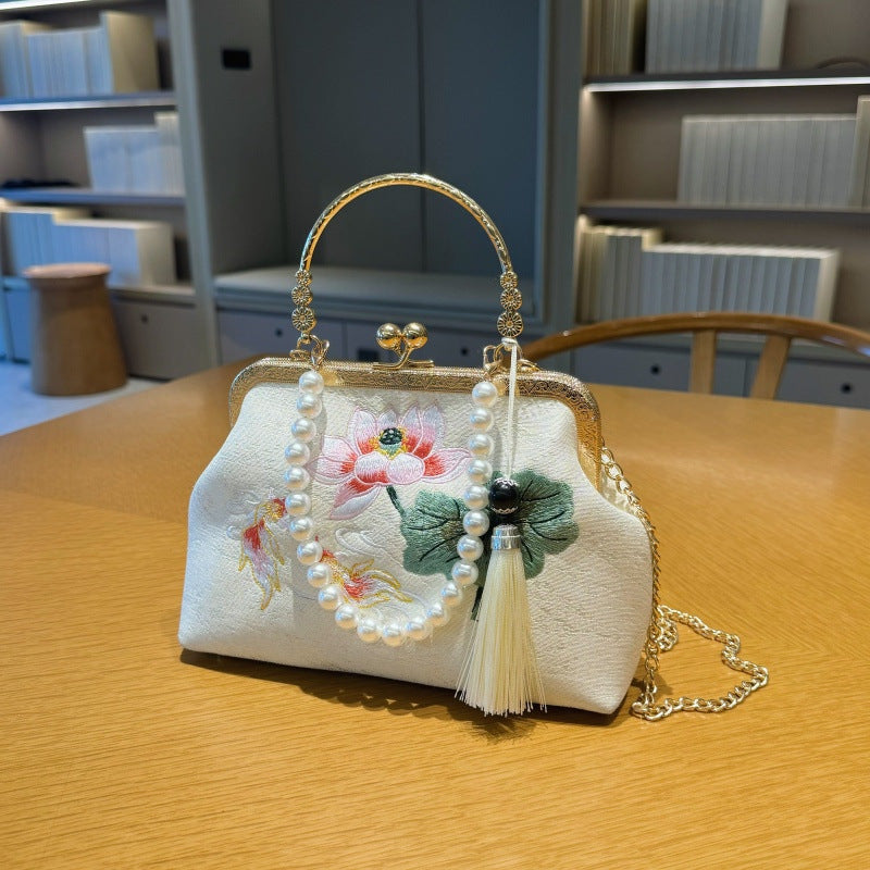 Mother Xi Chinese Style Han Clothing With Cheongsam Dinner Beaded Bags
