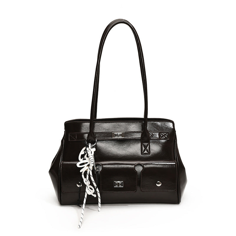 Capacity Female Retro Easy Matching Tide Fashion Shoulder Bags