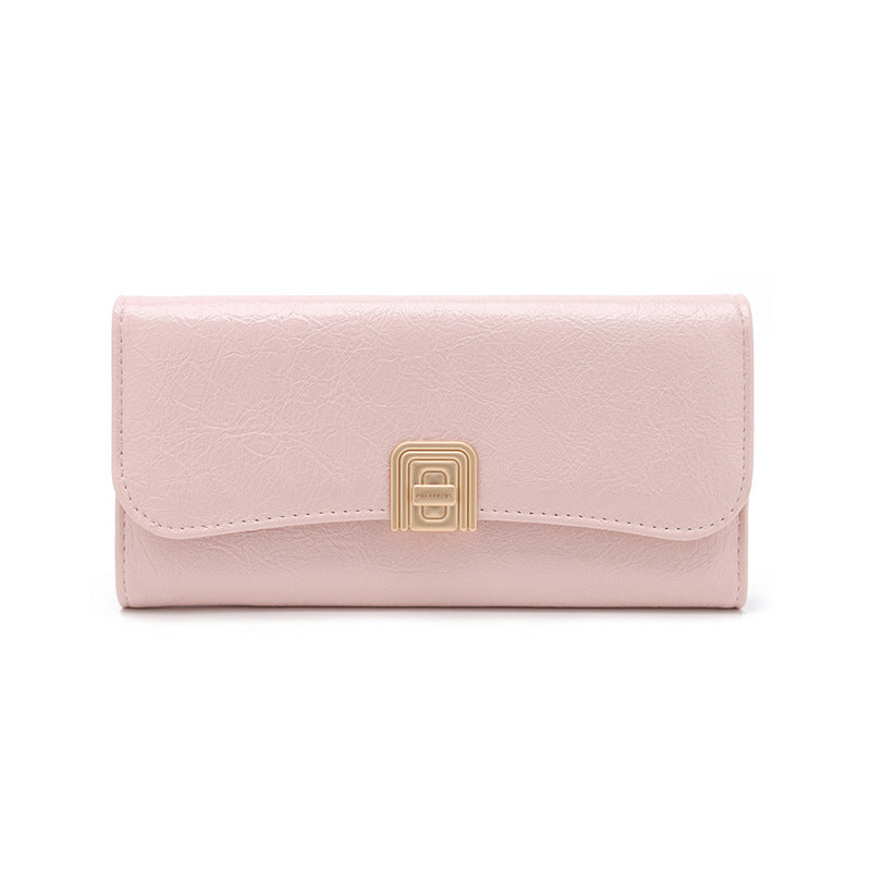 Women's High-grade Long Solid Color Multiple Slots Ladies Wallet