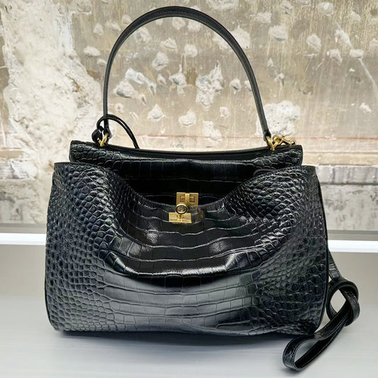 Matching Alligator Print Large Capacity Kelly Crossbody Bags