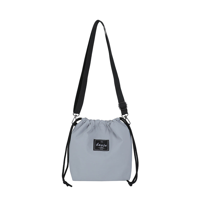 Women's Fashionable Simple Nylon Drawstring Pouch Women's Messenger Bag