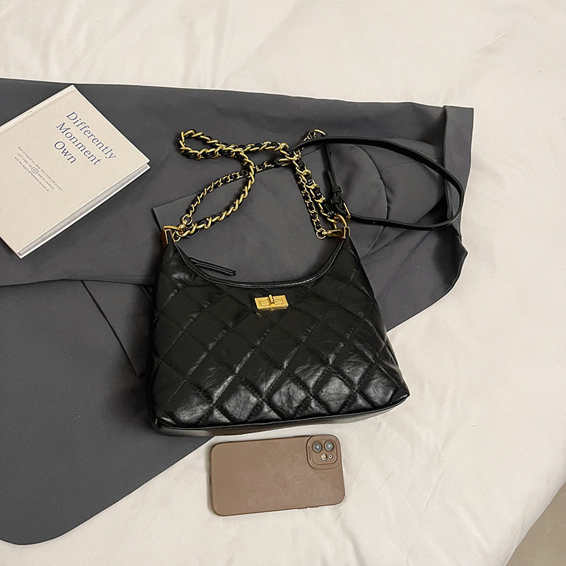 Women's Design Fashion Diamond Style Chain Commuter Armpit Bags