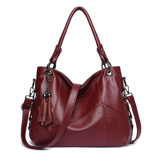 Women's Large Capacity Soft Leather Fashion Mother Shoulder Bags