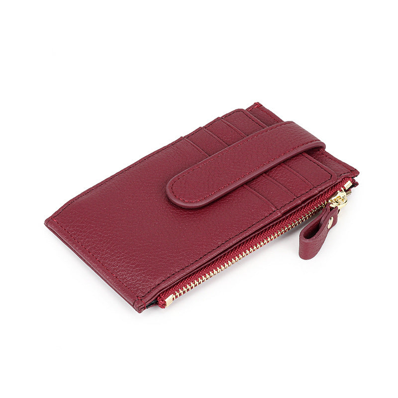 Outside Leather Folding Female Multifunctional First Ladies Wallets